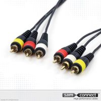 Cable de Vídeo/Audio Compuesto, 5m, m/m