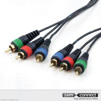 Cable de Vídeo Componente, 5m, m/m