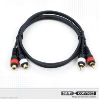 2x RCA a 2x RCA cable de extensión, 3m, f/m