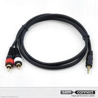 2x RCA a 3.5mm mini Jack cable, 1.5m, m/m