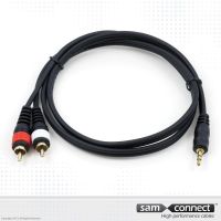 2x RCA a 3.5mm mini Jack cable,10m, m/m