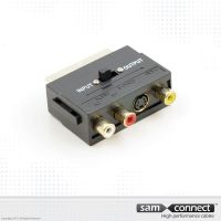 Adaptador de SCART a Compuesto/S-VHS, m/f