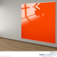 Panel de pizarra de vidrio Naranja 120x240 cm