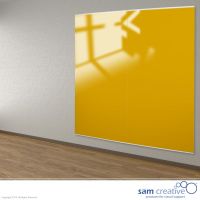 Panel de pizarra de vidrio Amarillo 100x200 cm