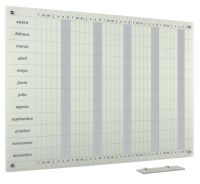 Pizarra de Vidrio Anual lun-dom 120x240 cm