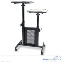 Soporte móvil doble para proyector o portátil