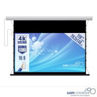 Pantalla de proyección Eléctrica 4K|UHD 119" 263x148 cm carcasa blanca