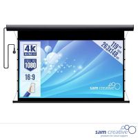 Pantalla de proyección Eléctrica 4K|UHD 119" 263x148 cm carcasa negra