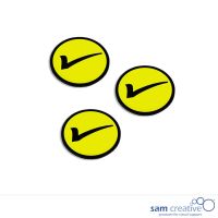 Símbolo magnético Verificación 3x3 cm Amarillo