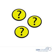 Símbolo magnético Interrogación 3x3 cm Amarillo