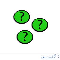 Símbolo magnético Interrogación 3x3 cm Verde