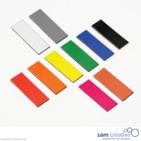 Símbolo magnético Rectángulo 1x4 cm Rojo