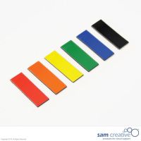 Símbolo magnético Rectángulo 1x3 cm Colores Mixtos