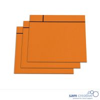 Set de hojas de notas magnéticas 10x10 cm Naranja