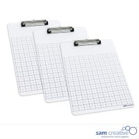 Portapapeles Pizarra Cuadriculadas A4 (set 3x)