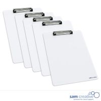 Portapapeles Pizarra Blanca A4  (set 5x)