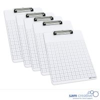 Portapapeles Pizarra Cuadriculadas A4 (set 5x)