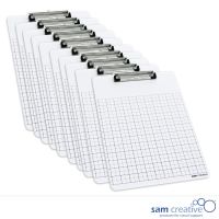 Portapapeles Pizarra Cuadriculadas A4 (set 10x)