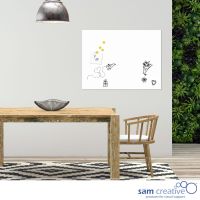 Pizarra blanca flexible magnética 90x120 cm