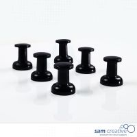 Pin Magnético Jumbo negro 6 pzas.