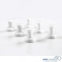 Pin Magnético Jumbo blanco 6 pzas.