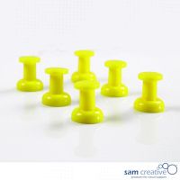 Pin Magnético Jumbo amarillo 6 pzas.