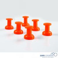 Pin Magnético Jumbo naranja 6 pzas.