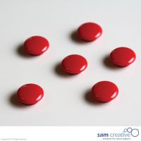 Set de imanes para vidrio 20mm Rojos (6x)