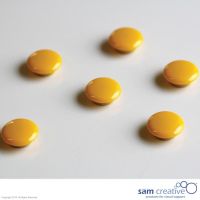 Set de imanes para vidrio 20mm Amarillos (6x)