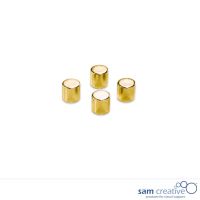 Imanes metálicos de oro cilindro, 4 piezas