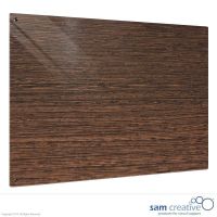 Pizarra de Vidrio Sólida Madera Oscura 60x120 cm