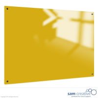 Pizarra de Vidrio Sólido Amarillo 90x120 cm